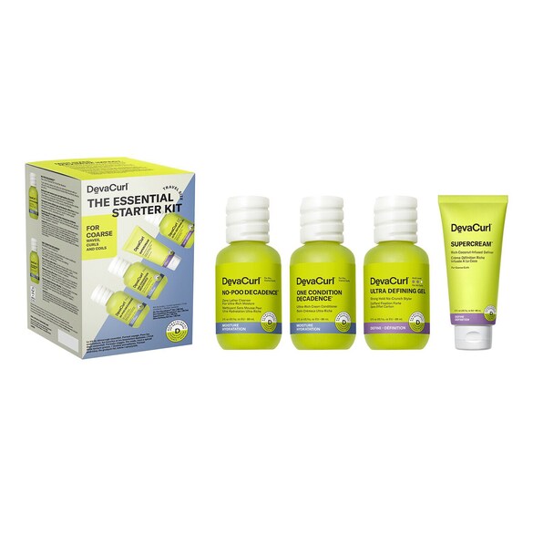Essential Starter-Set - Pflegeset für trockenes und dickes lockiges Haar, DEVACURL