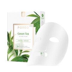Green Tea Sheet Mask - Tuchmaske Green Tea Farm To Face Collection, FOREO