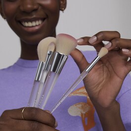 Glitter Power Brush Set - Set mit 4 Pinseln für Gesicht und Augen