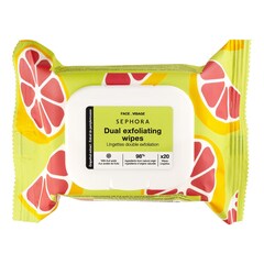 Dual exfoliating wipes - Peelingtücher mit Grapefruit-Extrakt + Fruchtsäuren, SEPHORA COLLECTION