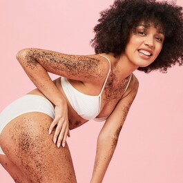 Coconut coffee scrub