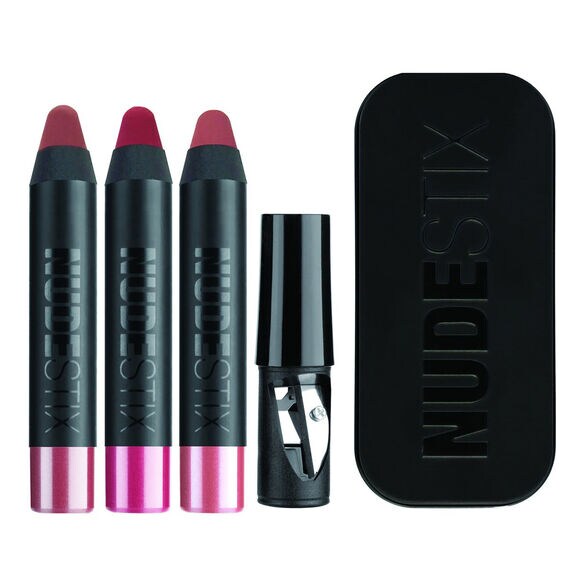 Nude Matte Lip + cheek Kit - Coffret mini crayons l&egrave;vres et joues, NUDESTIX