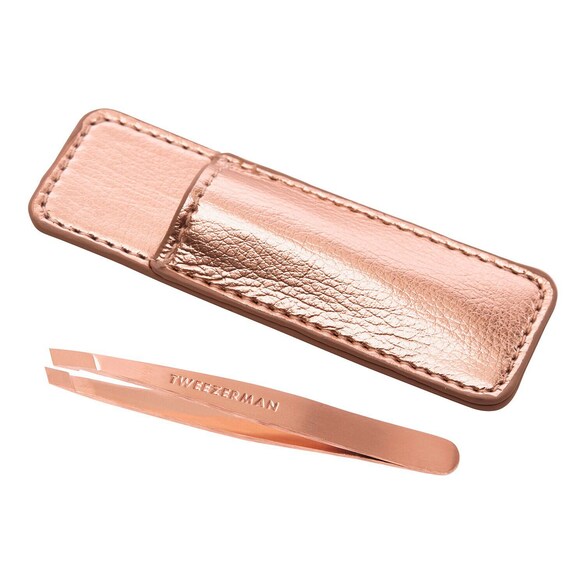 Mini Schräge Pinzette mit Etui, TWEEZERMAN