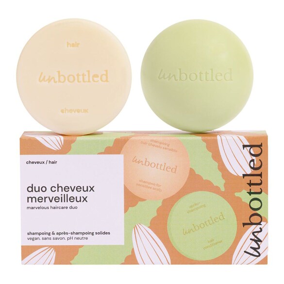 Duo für wunderschönes Haar - festes Shampoo und Conditioner, UNBOTTLED