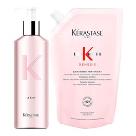 Genesis Bain Nutri-Fortifiant - Nachfüllbare Aluminiumflasche und Nachfüllpack