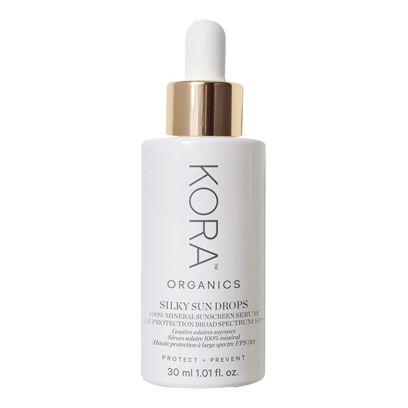 Silky Sun Drops 100% Mineral Sunscreen - LSF 30 Gesichtsserum, KORA ORGANICS