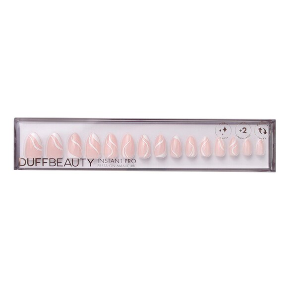 Milky Swirl, Medium Almond - Press-on-Nägel, DUFFBeauty