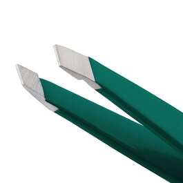Emerald Shimmer Mini Slant Tweezer & Case - Schräge Mini Pinzette mit Etui