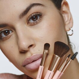 Reisepinsel-Set Vegan - Gesichts-, Augen- und Augenbrauenpinsel