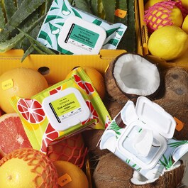 Dual exfoliating wipes - Peelingtücher mit Grapefruit-Extrakt + Fruchtsäuren