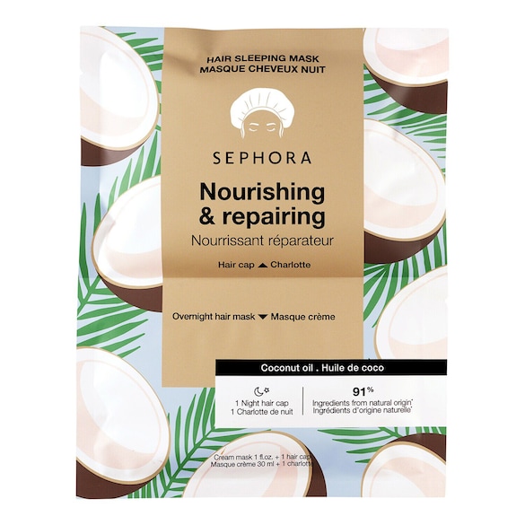 Hair Sleeping Mask - Nacht-Haarpflege Creme-Maske + Haube, SEPHORA COLLECTION