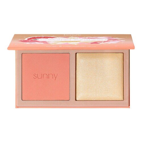 Benefit Cosmetics - Twinkle & Wanderful World Duos - Highlighter & Blush Palette - -box O' Powder Duo - California Sunshine