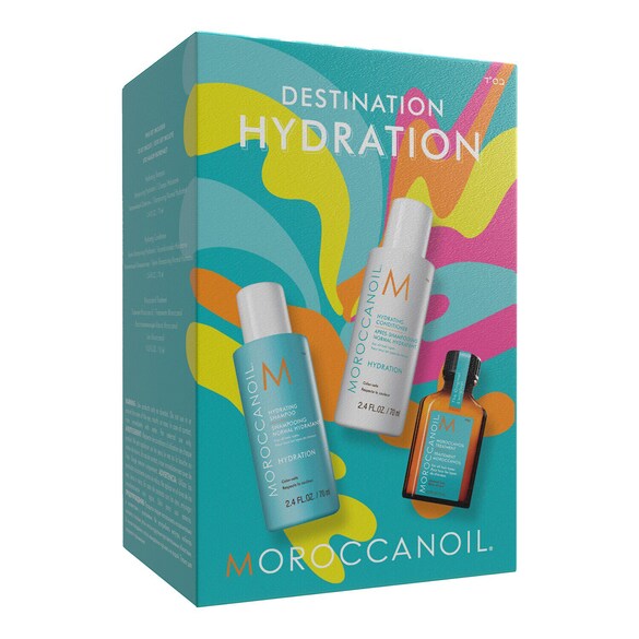 Destination Hydration - Pflegeset für trockenes Haar Feuchtigkeit und Nährpflege, MOROCCANOIL