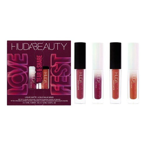 Huda Beauty - Lovefest Tear & Share - Lippenstift-set - -liquid Matte Minis Quad Love Fest
