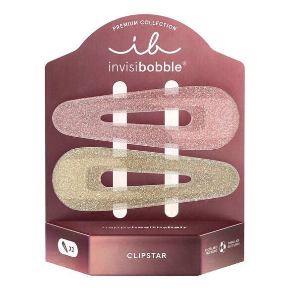 CLIPSTAR PREMIUM Simply Pinktastic - Haarklammern, INVISIBOBBLE