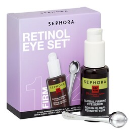 Retinol Eye Set - Straffendes Augenserum + Metall-Augenroller