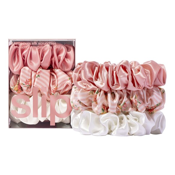 Haargummis reine Seide breit - 3 Haargummis, SLIPSILK