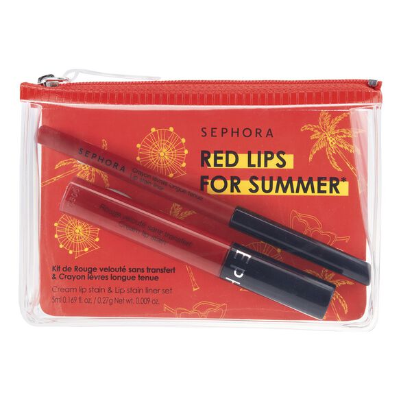 Red Lips for Summer Cream Lip Stain & Lip Stain Liner Set, SEPHORA COLLECTION
