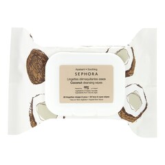 Reinigende & exfolierende Gesichtsreinigungstücher Packung mit 10 Tüchern, SEPHORA COLLECTION
