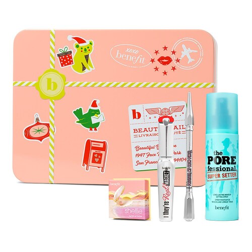 Benefit Cosmetics - Gorgeous Holiday Set - Mascara, Rouge, Augenbrauenstift & Setting Spray - -set Xmas 22 Forward To Gorgeous 50