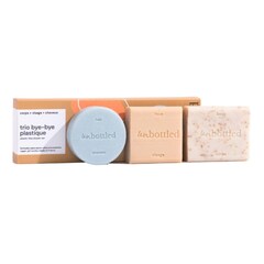 Bye Bye Plastik - Trio-Pflegeset für Gesicht, Körper und Haare, UNBOTTLED