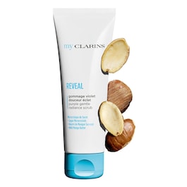 my CLARINS REVEAL purple gentle radiance scrub - Sanftes Gesichtspeeling