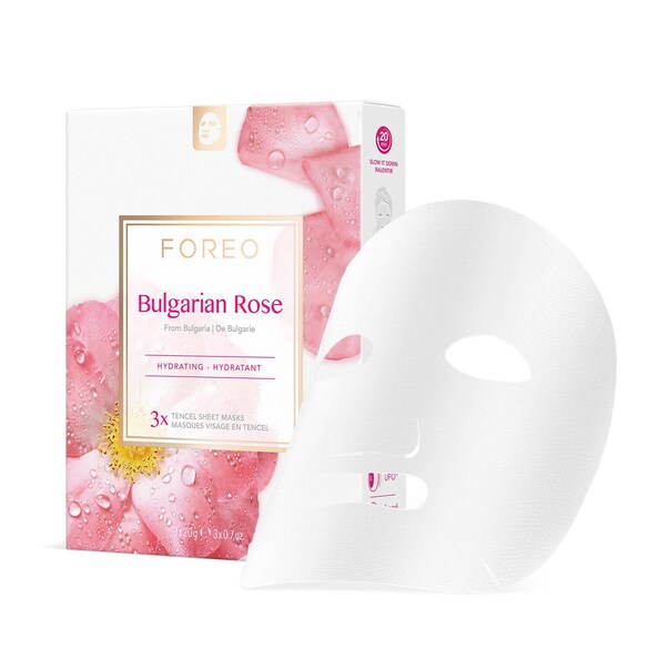 Bulgarian Rose Sheet Mask - Tuchmaske Bulgarian Rose Farm To Face Collection, FOREO