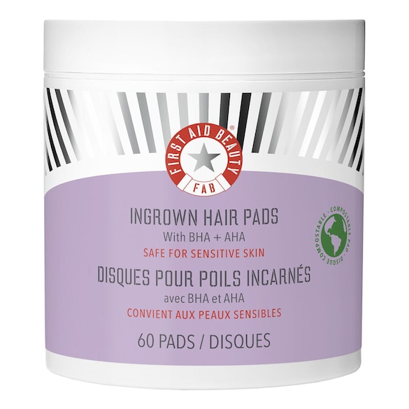 Ingrown Hair Pads - Kompostierbare Pads gegen eingewachsene Haare x60, FIRST AID BEAUTY