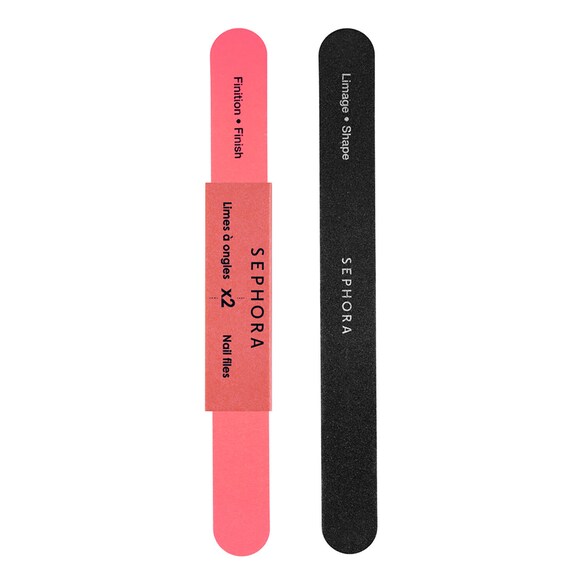 2 doppelseitige Nagelfeilen Koralle & Schwarz, SEPHORA COLLECTION