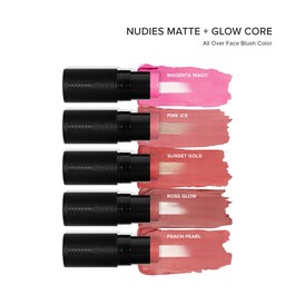 Nudies All Over Face Color Matte + Glow - Blush-Stick