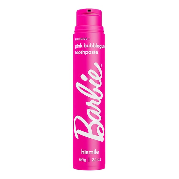 Fluorid + - Rosa Bubblegum-Zahnpasta Barbie, HISMILE