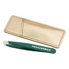 Emerald Shimmer Mini Slant Tweezer & Case - Schräge Mini Pinzette mit Etui, TWEEZERMAN