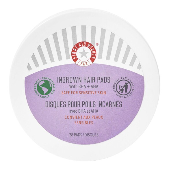 Ingrown Hair Pads - Kompostierbare Pads gegen eingewachsene Haare x60, FIRST AID BEAUTY