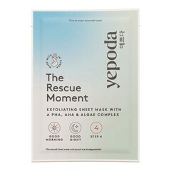 The Rescue Moment - Klärende Bio-Cellulose Tuchmaske mit PHA, AHA und Algen, YEPODA