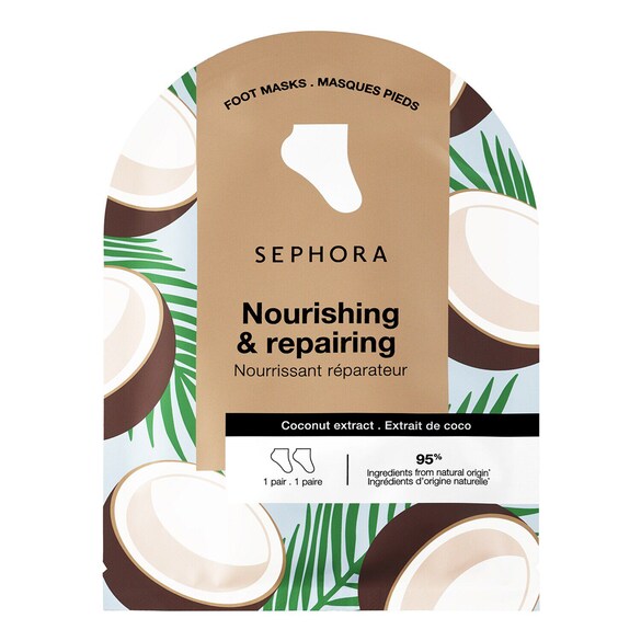 Footmask - Imprägnierte Fußmaske, intensive Feuchtigkeit in 20 Minuten, SEPHORA COLLECTION