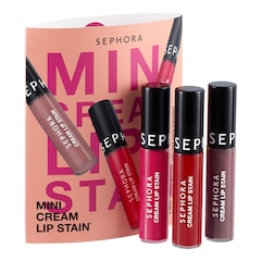 Mini Cream Lip Stain - Set mit 3 kussechten, samtig matten Mini-Lippenstiften, SEPHORA COLLECTION