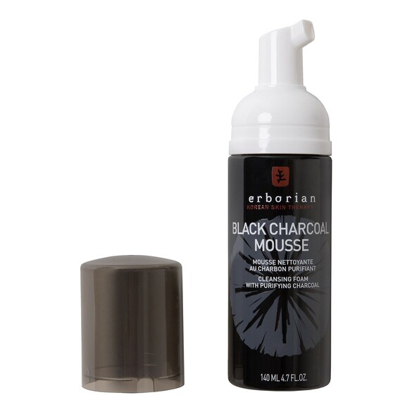 Black Charcoal Mousse - Reinigungsschaum, ERBORIAN