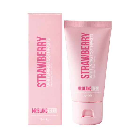 Strawberry Whitening Toothpaste - Zahnpasta mit Erdbeer-Mint Geschmack, MR BLANC