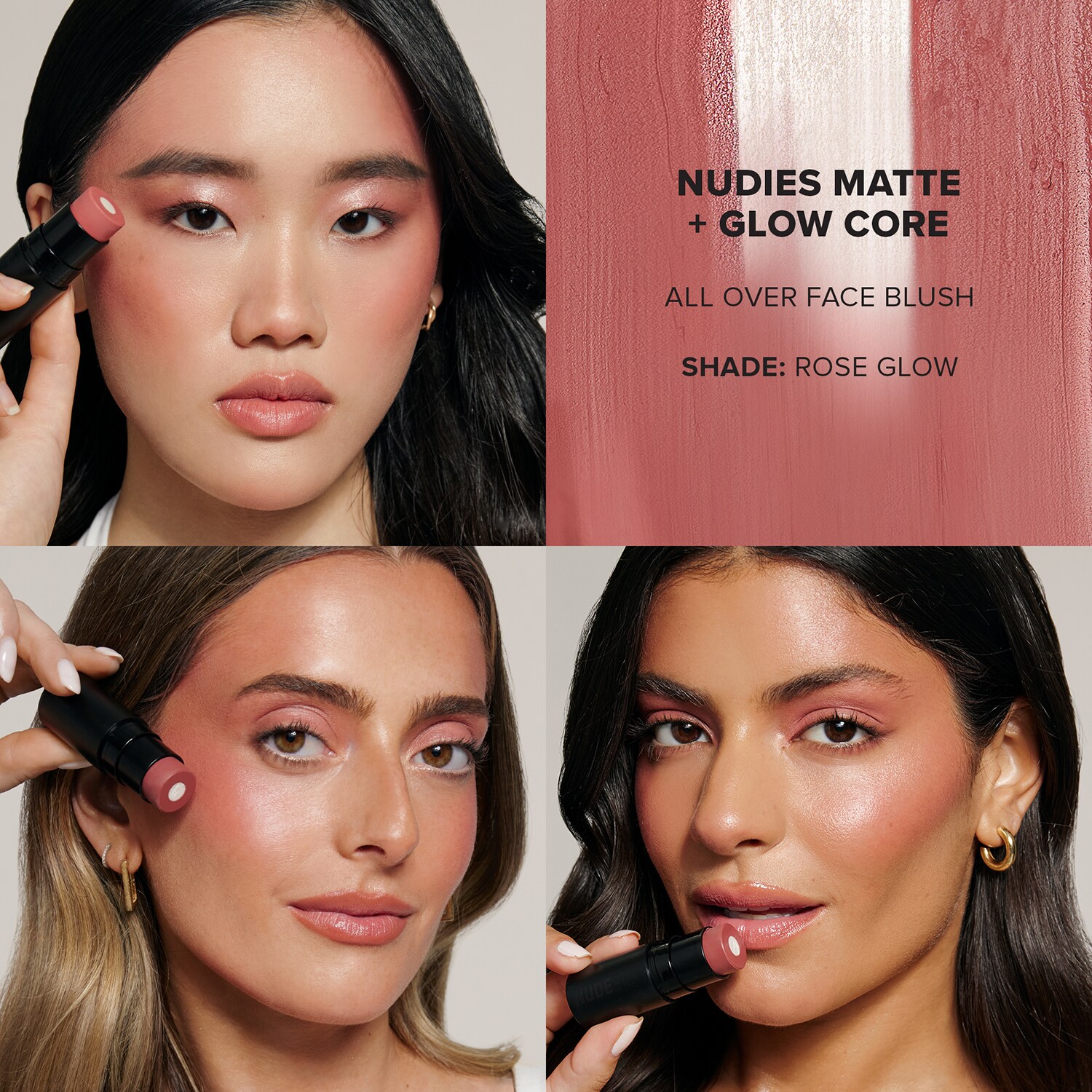 Nudies All Over Face Color Matte + Glow - Blush-Stick von NUDESTIX ≡