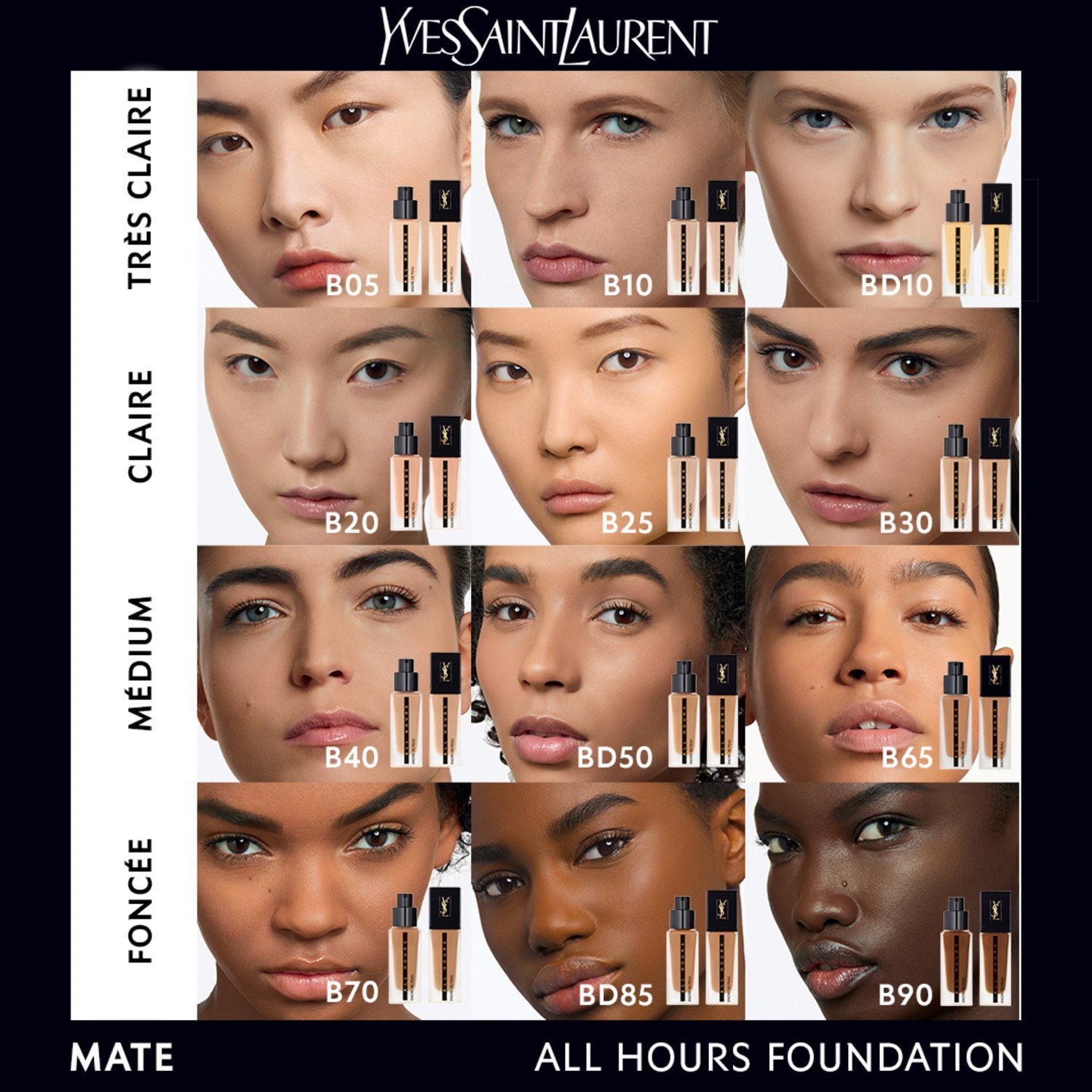 All Hours Foundation Die Foundation mit mattem Finish von YVES SAINT