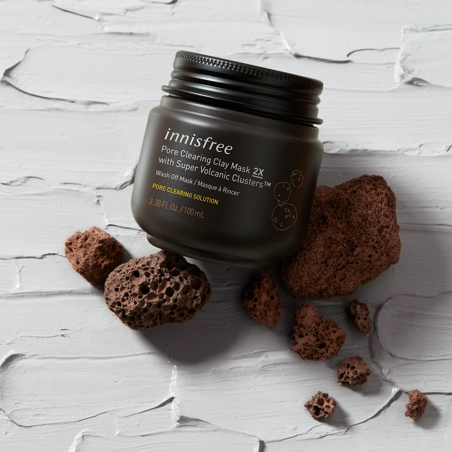 Pore Clearing Clay Mask 2X mit Super Volcanic Clusters™ von INNISFREE ≡