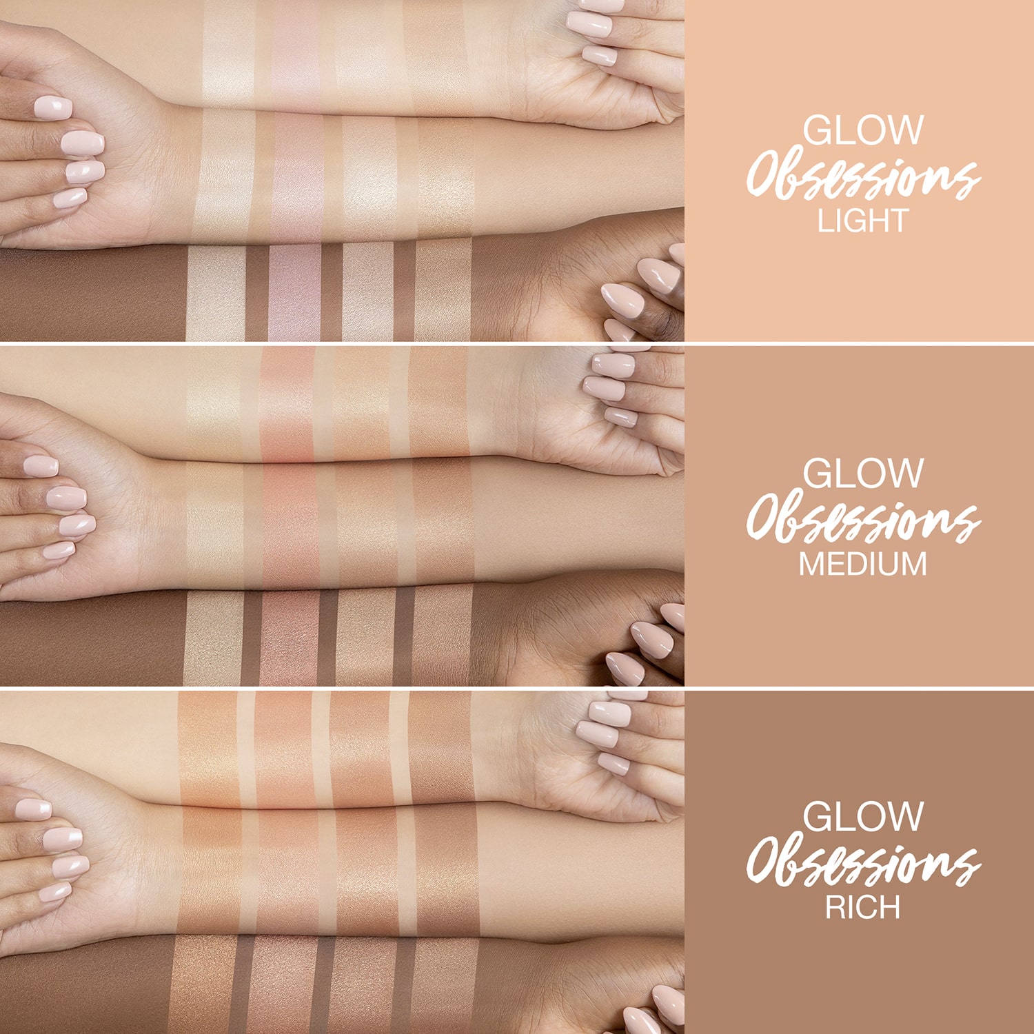 Glow Obsessions Highlighter Palette von HUDA BEAUTY ≡ SEPHORA