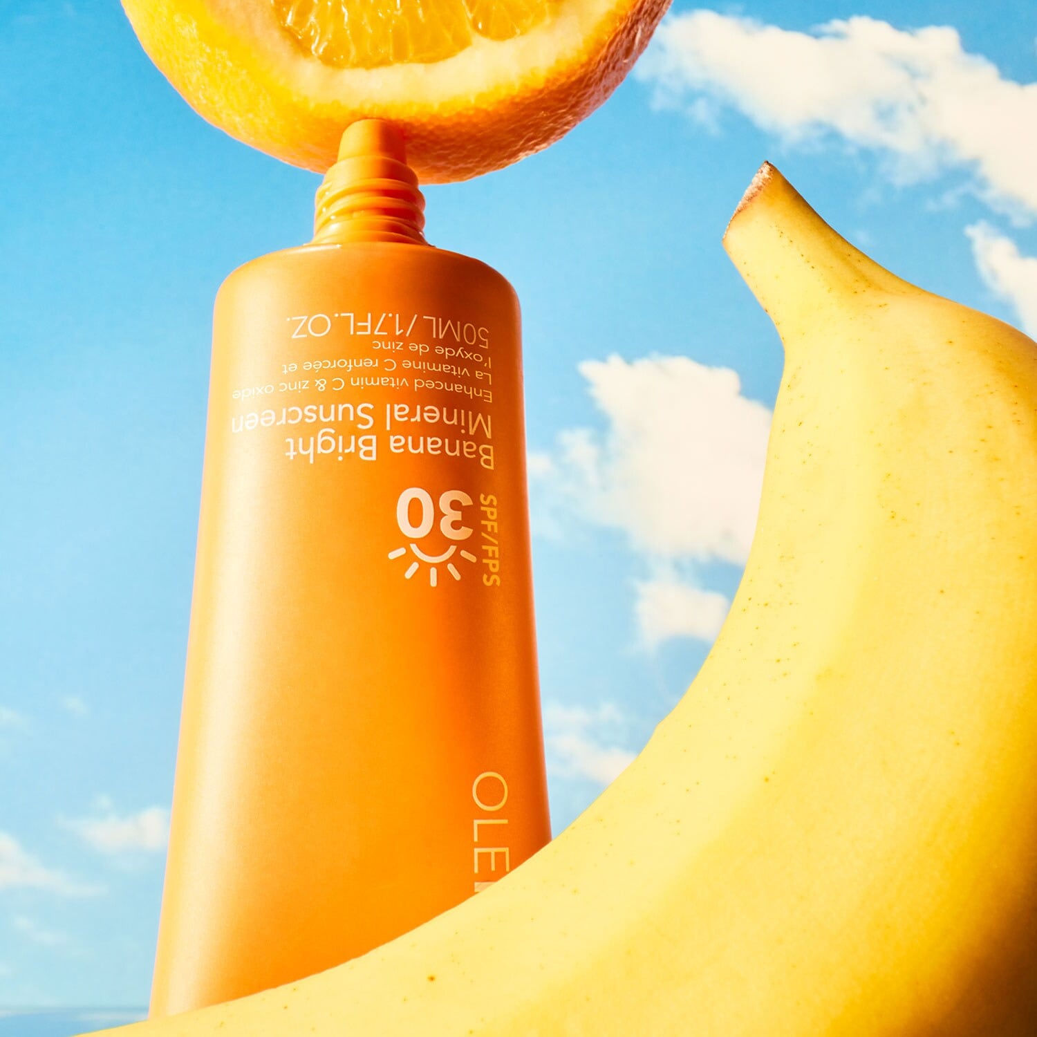 Banana Bright Mineral Sonnencreme SPF 30 mit Vitamine C + Niacinamide